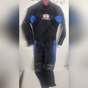 Aleeda Men's Black and Blue Long Full Wet Suit Size L